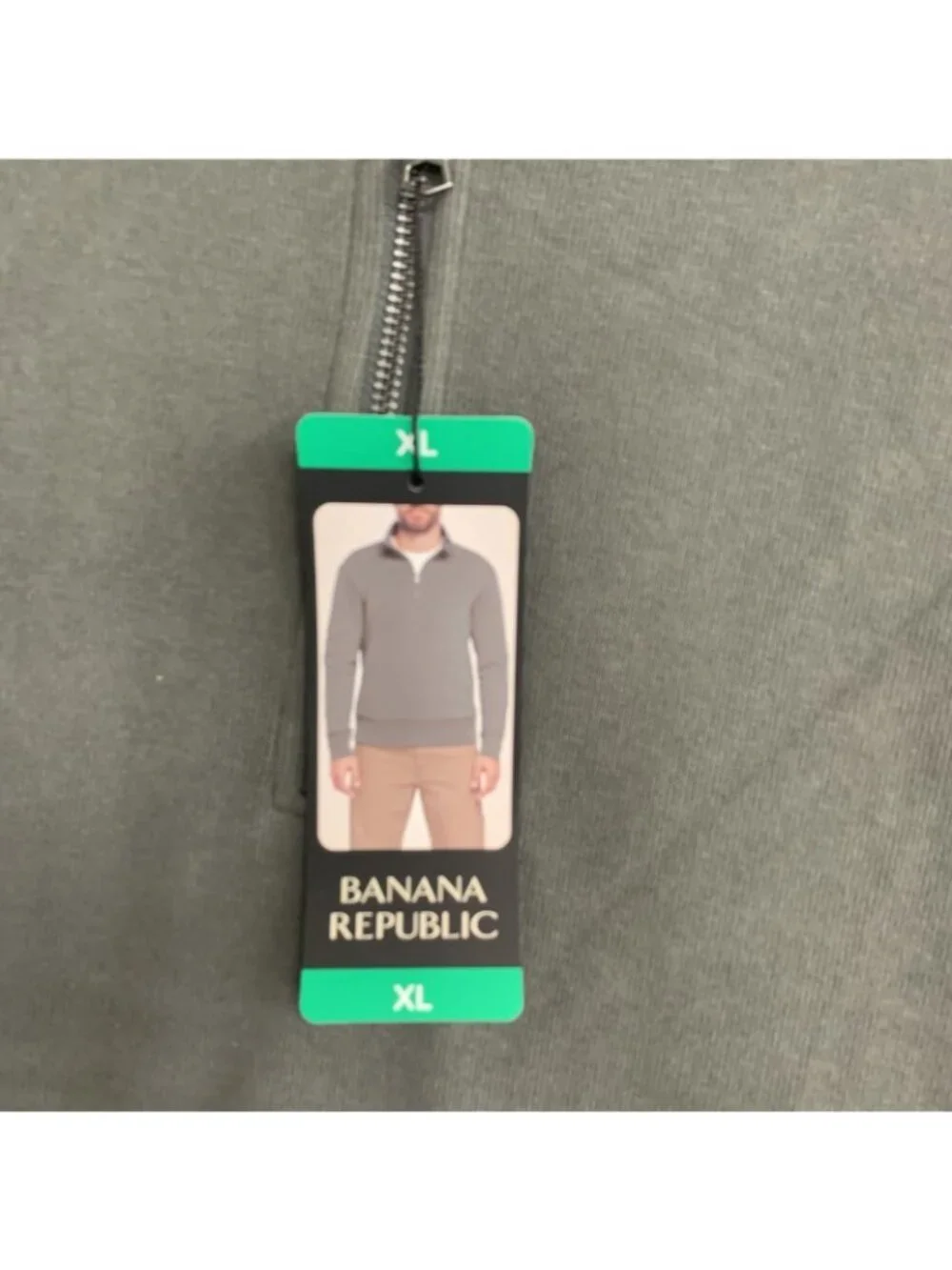 Banana Republic Men's Size XL Green 1/4 Zip Pullover Sweatshirt n1286